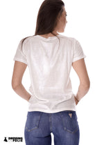 T-shirt scintillant Blanc - Molly bracken de dos