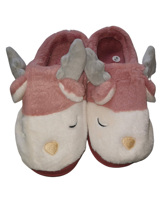 Chaussons mules Renne rose