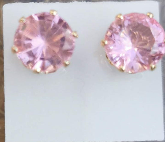 Boucles d'oreilles diamants rose